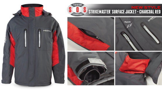 StrikeMaster Surface Fishing Bibs - 2XL - Charcoal/Red