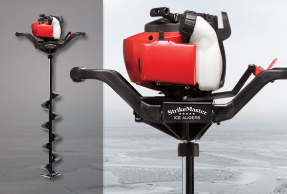 STAY ON THE PROWL WITHOUT SLOWING DOWN WITH THE STRIKEMASTER® LAZER™ LITE  6-INCH AUGER, ICE FORCE